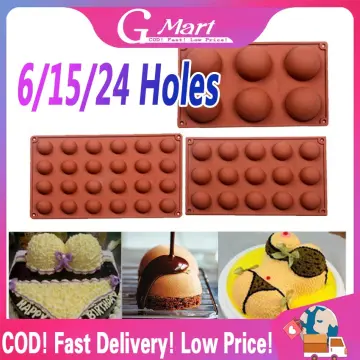 4Pcs silicone chocolate mold Half Ball Sphere Molds For Baking