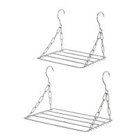 Balcony Folding Shoe Drying Rack Clothes Airer Stainless Steel Laundry Underwear Towel Storage Holder