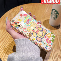 เคส JIUMOO สำหรับ Huawei Y8P P สมาร์ทเอสเคสการ์ตูนหมีโชคดีใหม่กรอบสี่เหลี่ยมชุบพื้นผิวเคสนิ่มซิลิกาเจลกันกระแทกเคสมือถือรวมทุกเลนส์กล้องถ่ายรูปฝาครอบป้องกัน