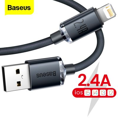 【 AE NEW】 Baseus USBFor iPhone 1311 ProX XR8 7 6วินาที6 IPadData ชาร์จชาร์จ USB ลวด CordPhone สาย