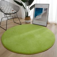 [COD] Short-haired round carpet computer chair hanging basket mat home bedroom bedside kindergarten childrens area floor