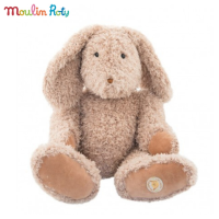 Moulin Roty ตุ๊กตากระต่าย ตุ๊กตาออร์แกนิค น่ากอด ขนนุ่มมาก สูง 42cm. + กล่องของขวัญ Jeannot MR-710036