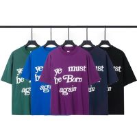 Oversized Kanye New Loose Foam Letter High Street Casual Short Sleeve T-Shirt for Men and Women