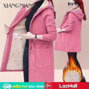 XIANG NIAN NI winter coat for women fleece plus thick plus size mid