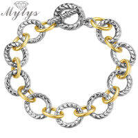 Mytys nd Designer David Inspire Cable Link celet for Women Round Circle Rolo Chain celets B1160