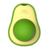 K5DC Catnip Wall Toy Avocado Ball Toy Teeth Cleaning Natural Safe Healthy Wall Treats Rotatable Chew Dental for Cat Toy 360° Toys