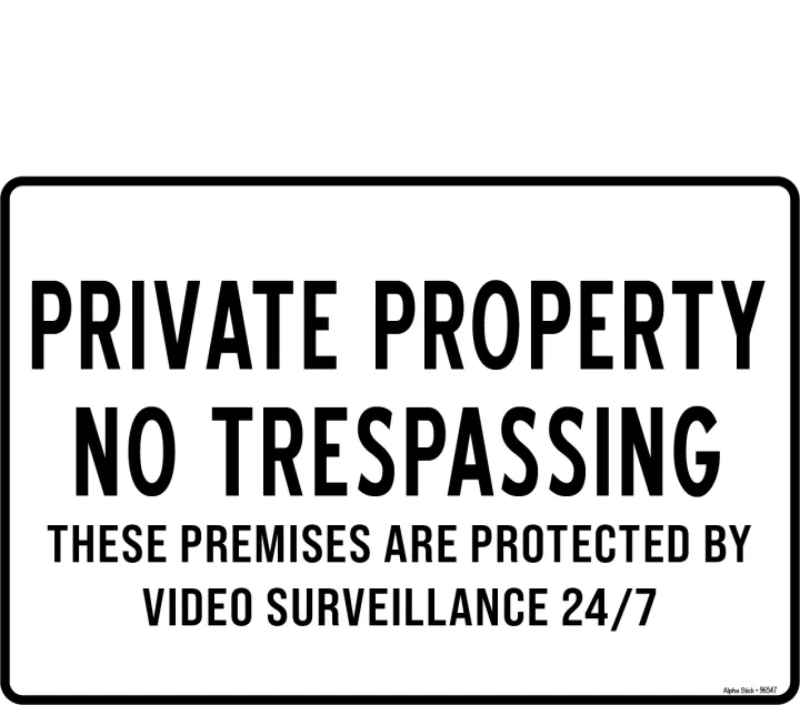 No Parking Signs Private Property No Trespassing Vinyl Sticker Size 18 W X 12 H Lazada Ph