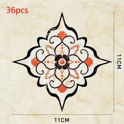 36pcs 11cm Tile Decorative Sticker Floor Self Adhesion Waterproof Diagonal Sticker living room Tile Decoration Wall Decals