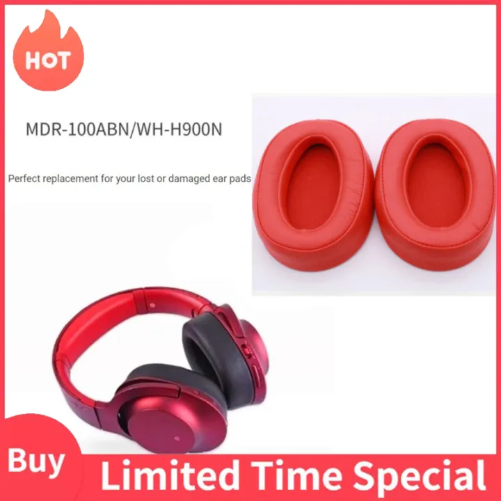 1คู่-earpads-เปลี่ยนฟองน้ำ-earmuff-สำหรับ-sony-mdr-100abn-wh-h900n-headphone