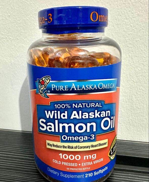 Pure Alaska Omega3 Wild Alaskan Salmon Oil 1000mg Smaller 210 Softgels