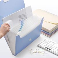 A4/A3/B5 Paper Multi-function 13 Grids Folder Handheld File Folder Organ Organizer Storage Holder Office Document Storage Tools