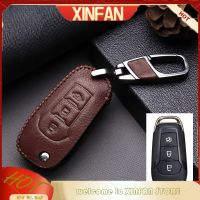 XINFAN เคสกุญแจหนังสำหรับฟอร์ดกุญแจรีโมตที่ยึดโทรศัพท์ในรถปลอกสำหรับ Ford Ranger Mustang Ecosport Everest โฟกัสเฟียสต้า Explorer