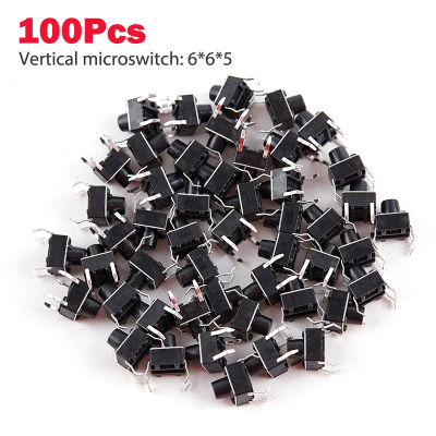 UNI 100Pcs Mini Micro Momentary Tactile Drukknop 6*6*5Mm 4 Pin On/off Toetsen Knop