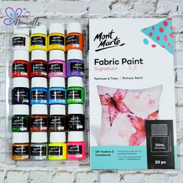 FABRIC PAINT SET Mont Marte Signature Paints 20pcs 20ml Lazada PH