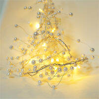 2M 20LED Ocean Pearl ลูกปัด Fairy Light 270Pcs Pearl Garland DIY ลูกปัด String Light สำหรับงานแต่งงานวันเกิด PARTY Decor