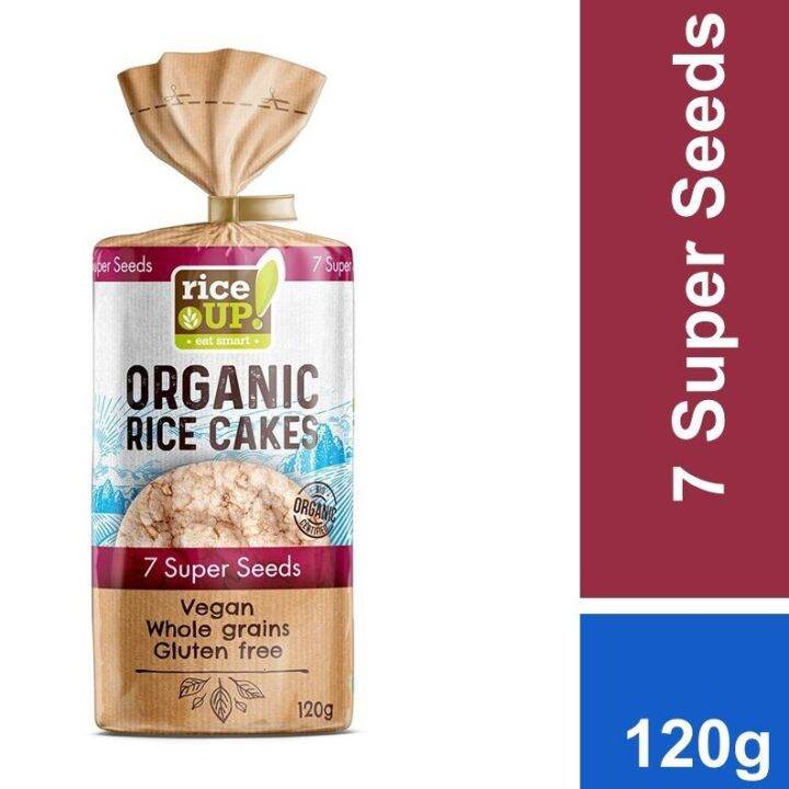 Rice Up Brown Rice Cakes With 7 Super Seeds, 120g, Lazada