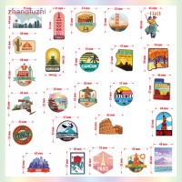 zhangfuzhi 50pcs Travel City ภูมิทัศน์การ์ตูน Graffiti Sticker กระเป๋าเดินทางสติกเกอร์กันน้ำ