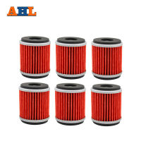 Ahl 6pcs รถจักรยานยนต์ Grid กรองน้ำมันสำหรับ Yamaha CZD300 WR125 250 450 VP125 YZFR125 TZ 450F 250 YFZ450 YZF R125