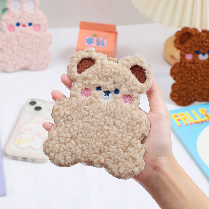 student-card-case-photocard-protector-bear-rabbit-plush-card-holder-bus-card-id-photocard-protector-plush-card-holder-student-stationery