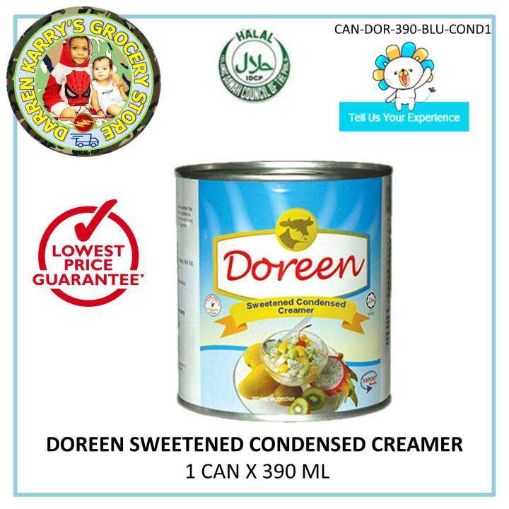 Doreen Sweetened Condensed Creamer 390 ml x 1 can (Blue) Halal Kitchen