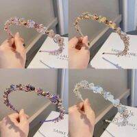 【Ready Stock】 ↂ C18 Korea Luxury Senior Sense Crystal Diamond Hair Band Headband Pressed Hair Fairy Hairbands Hair Accessories