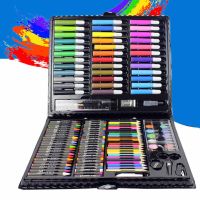 150 PcsSet Drawing Tool Kit with Box Painting Brush Art Marker Water Color Pen Crayon Kids Gift 2021