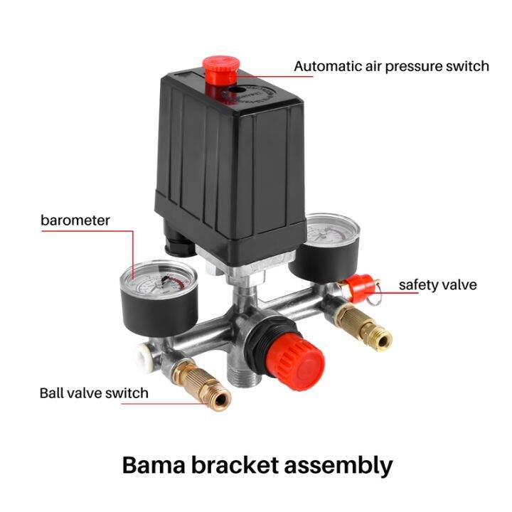 175psi-12bar-230v-16a-air-compressor-pressure-on-off-switch-control-valve-knob