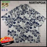 NORTHPEAK อก 55 นิ้ว เสื้อฮาวายชาย เสื้อวินเทจ เสื้อผ้าผู้ชาย Cotton แขนสั้น เนื้อผ้าดี MADE IN SAUDI ARABIA