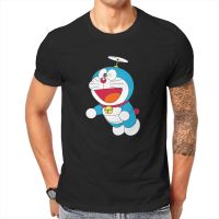 Unique Hipster Tshirts Doraemon Cat Cartoon Manga Series Men Harajuku Pure Cotton Tops T Shirt Round Neck Big Size