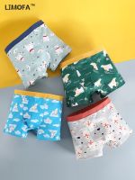 (TER)LJMOFA 4 Piece Baby Boy Underwear For Kid Toddler Cartoon Shark Dinosaur Shorts Panties Children Boxers Underpant For Teens B185