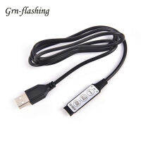 0.5M 1M RGB Controller 5V USB Connector สาย4pin Line Dimmer 3ปุ่มสำหรับ5V 5050 2835 RGB LED Strip Ribbon Backlight Light