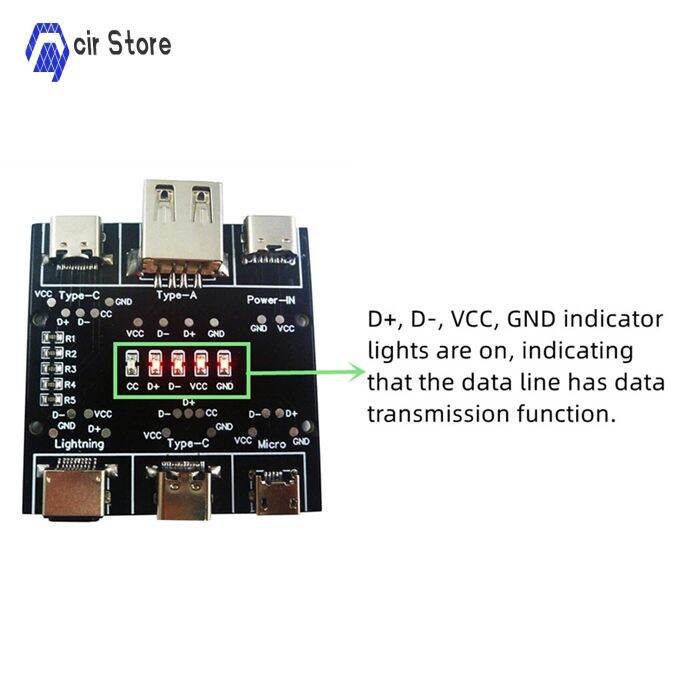DT3 Data Cable Detection Board USB Cable Tester for iOS Android TypeC