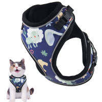 PROOF CAT Harness Escape และแมวขนาดเล็กสุนัขสายรัดสายรัด Cat Vest Harness W/สะท้อนแสงโลหะ Clipi hot sell jkyfif