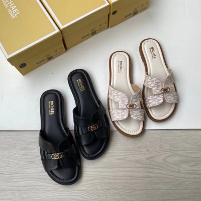 2023 new KM Two Colors Soft Sheep Leather Comfortable Casual Slippers