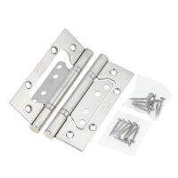 2Pc Door Hinge 4 Inch 5 Inch 201 Stainless Steel Hinge Free Slotted Wooden Door Room Door Silent Discharge Rubber Buffer Hinge