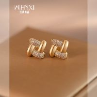 Vivienne Westwood Light luxury and high-end rhombus geometric earrings 2023 new trendy Korean internet celebrity niche design ins trendy earrings