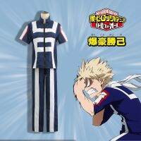 Anime Cosplay My Hero Academia Bakugou Katsuki Cosplay Costumes School Uniform Roleplay Sport Suit Tshirt Pants Size S-3XL