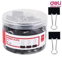 Deli 8564A Binder Clip 25 mm คลิปหนีบกระดาษ ขนาด 25 mm แพค 48 ชิ้น ลวดเสียบกระดาษ คลิปเสียบกระดาษ คลิปหนีบกระดาษ อุปกรณ์สำนักงาน เครื่องใช้สำนักงาน เครื่องใช้ออฟฟิศ