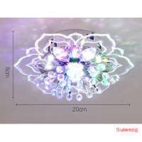 โคมไฟระย้าประจำห้องโถงไฟติดเพดานไฟคริสตัล LED ที่ทันสมัย Suiweng 20ซม. 9W