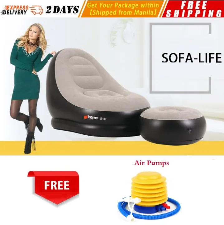 【Free Air Pumps】Ultra Lounge Inflatable Sofa Sofa Chair Set Lazada PH