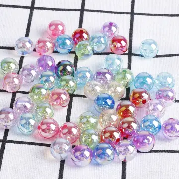 50pcs 8mm Round Transparent Acrylic Beads Loose Spacer Beads for Jewelry  Making