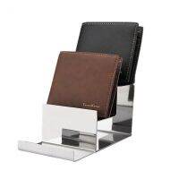 Multi-layer Stainless Steel Wallet Rack Leather Bag Display Stand Tray