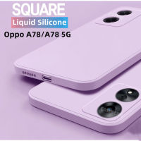 เคสโทรศัพท์ A78 Oppo สำหรับ Oppo A78 5G A 78 A58X A58 4G 5G ด้านตรงสี่เหลี่ยมกรอบด้านหลังเป็นนิ่ม TPU ซิลิโคนกันกระแทก OppoA78