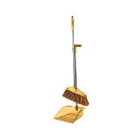 Broom and Dustpan Set Floor Wiper Broom Dust Pan for Outdoor Kitchen Home