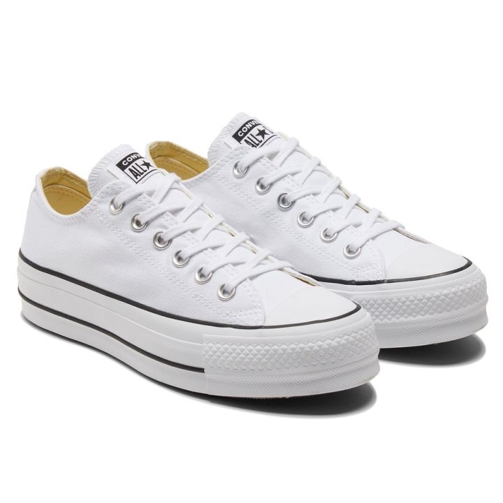 Converse Chuck All Star White Canvas Lift Low 100% Original Sneakers For  Men Women 