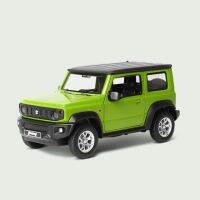 โมเดลยานพาหนะออฟโรด Suzuki Jimny แบบ1:26ของเล่นสองประตูโมเดลเก็บสะสมไฟเสียงเปิดใช้งานได้