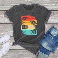 Cotton Vintage Guitar Tshirts Clothing Music Band Guitarist Tshirts Soft Mens Tees