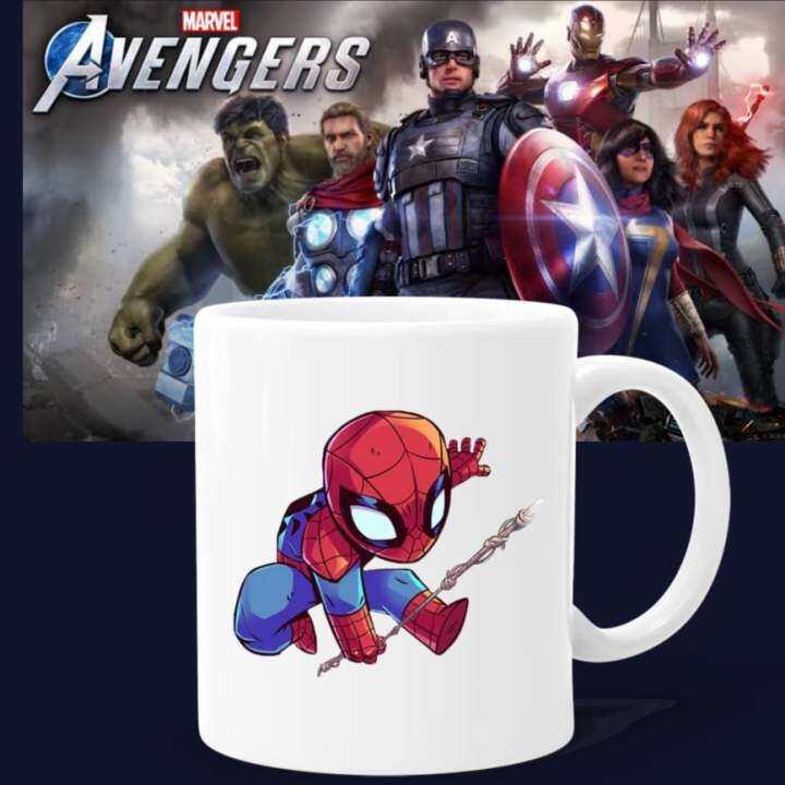 Spider Man Coffee Mug, Superhero, Chibi Spiderman, Avengers