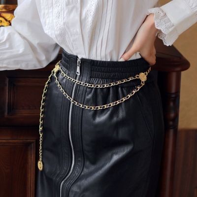 1:1 original brand belt Womens Versatile Belt With Chain