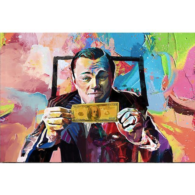 canvas-art-wolf-of-wall-street-wall-street-leonardo-dicaprio-money-art-money-talks-pop-art-wall-street-printed-painting